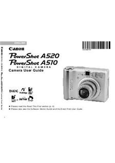 Canon PowerShot A520 manual. Camera Instructions.